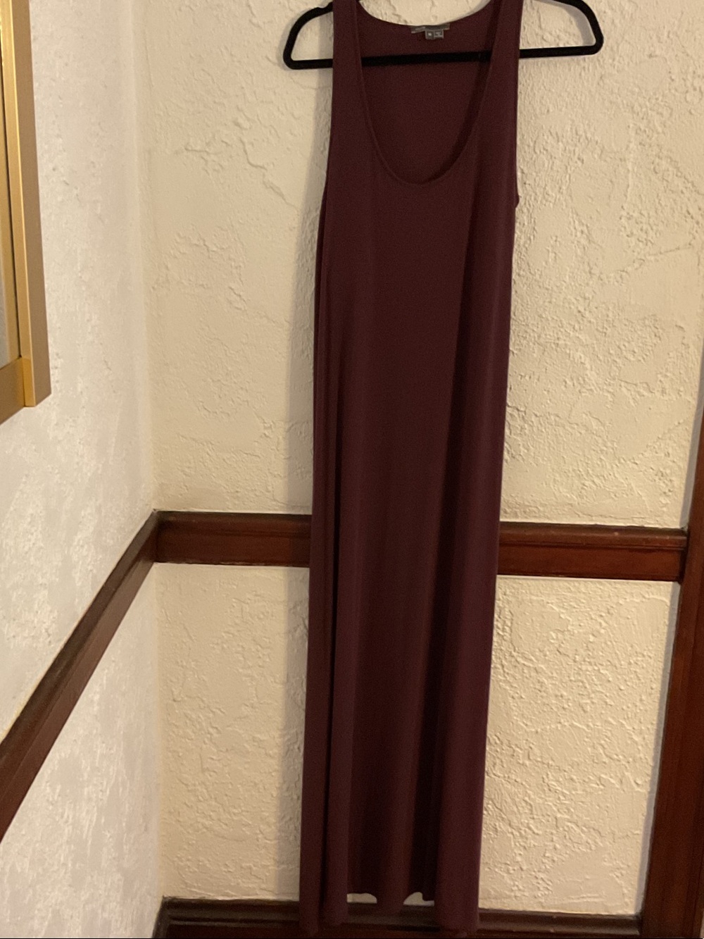 Vince Sleeveless Burgundy Maxi Dress